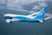 Boeing 787 начертал гигантский силуэт самого себя